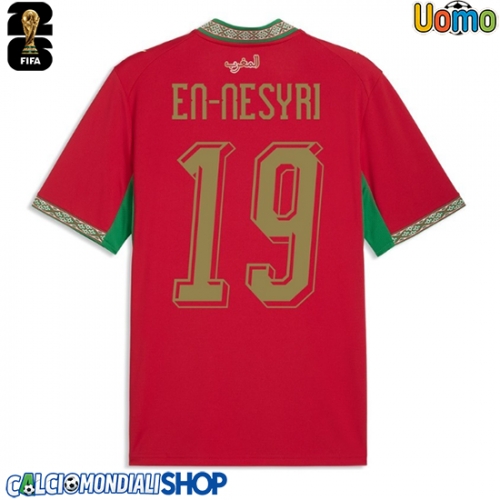 Maglie da calcio Marocco Youssef En-Nesyri #19 Prima Maglia Mondiali 2026  Manica Corta